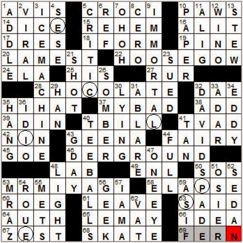 1004 12 New York Times Crossword Answers 4 Oct 12 Thursday