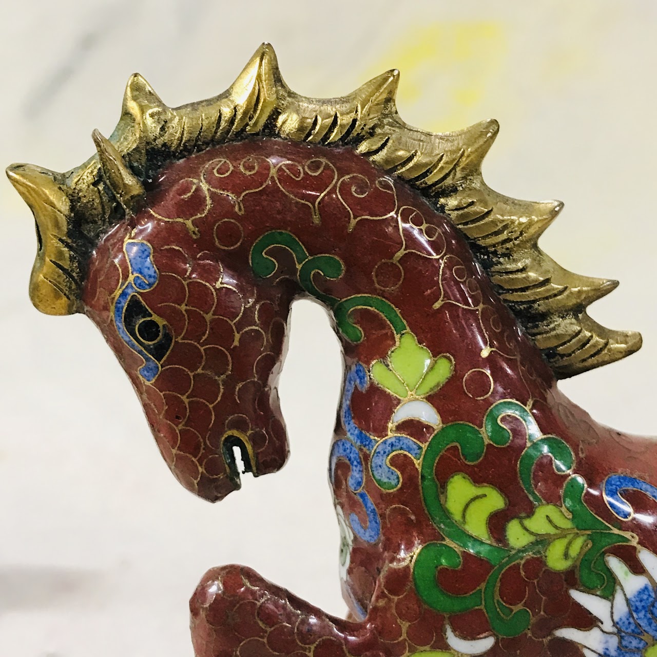 Cloisonne Small Horse Pair #4