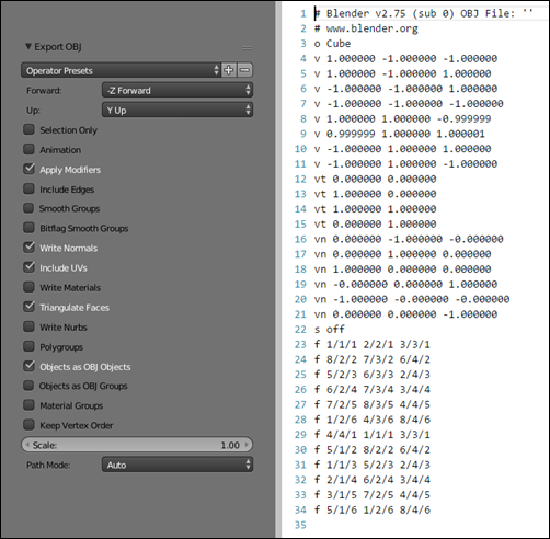 obj formato simple