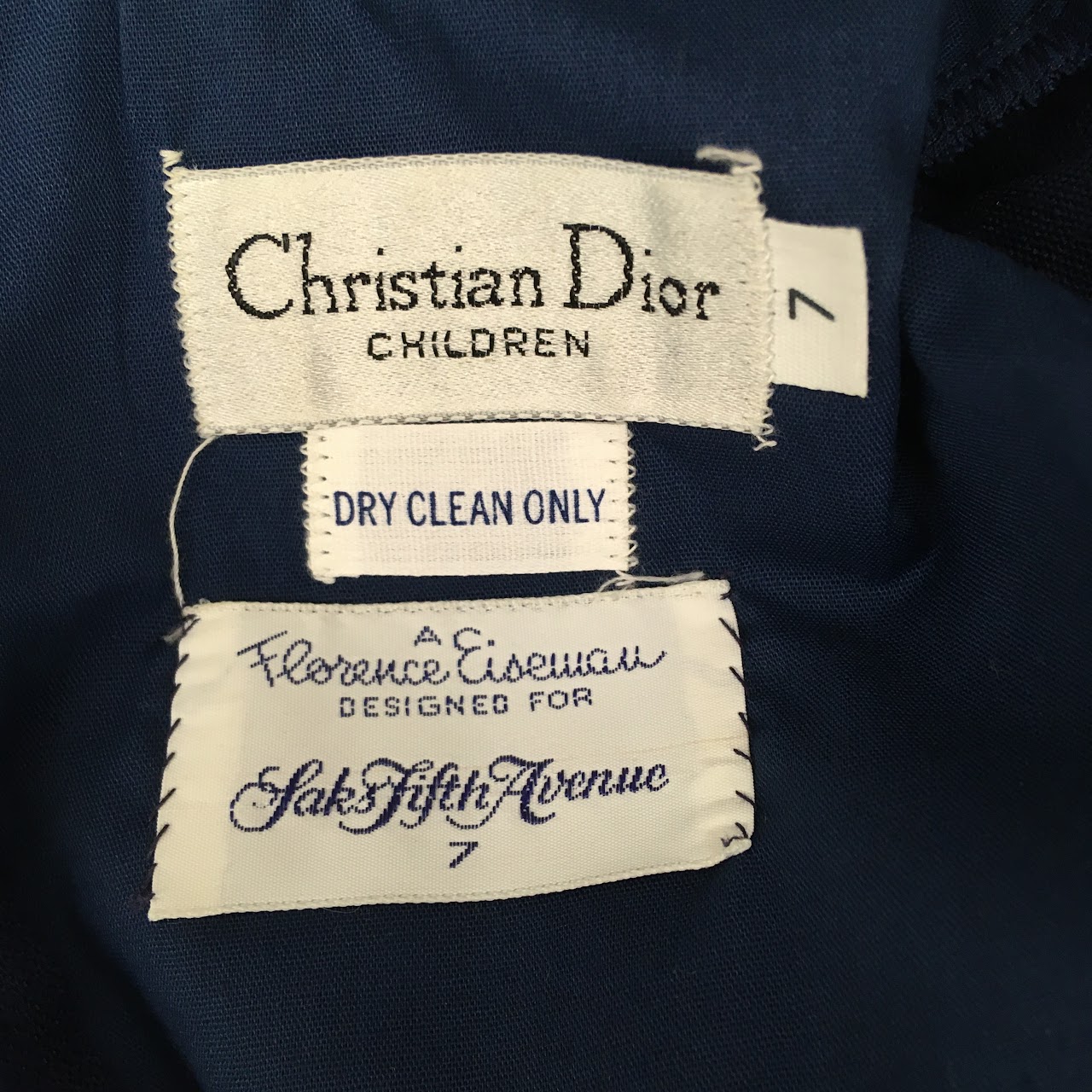 Christian Dior Children's Navy Blue Dress