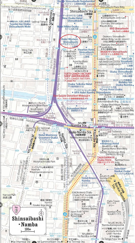 shinsaibashi map