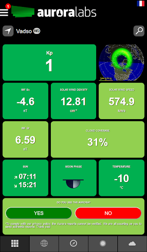 Screenshot Aurora Labs: Aurora Forecast