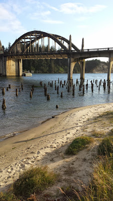 Suislaw River Bridge, view from Historic Old Town Florence