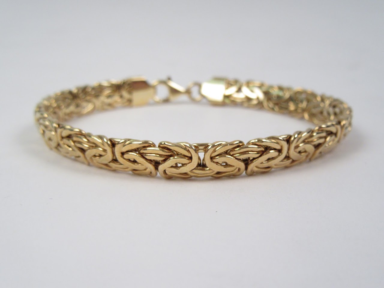 Atasay Kuyumculuk 14k Flat Byzantine Bracelet