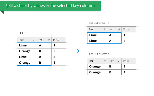 Screenshot of Split Sheet