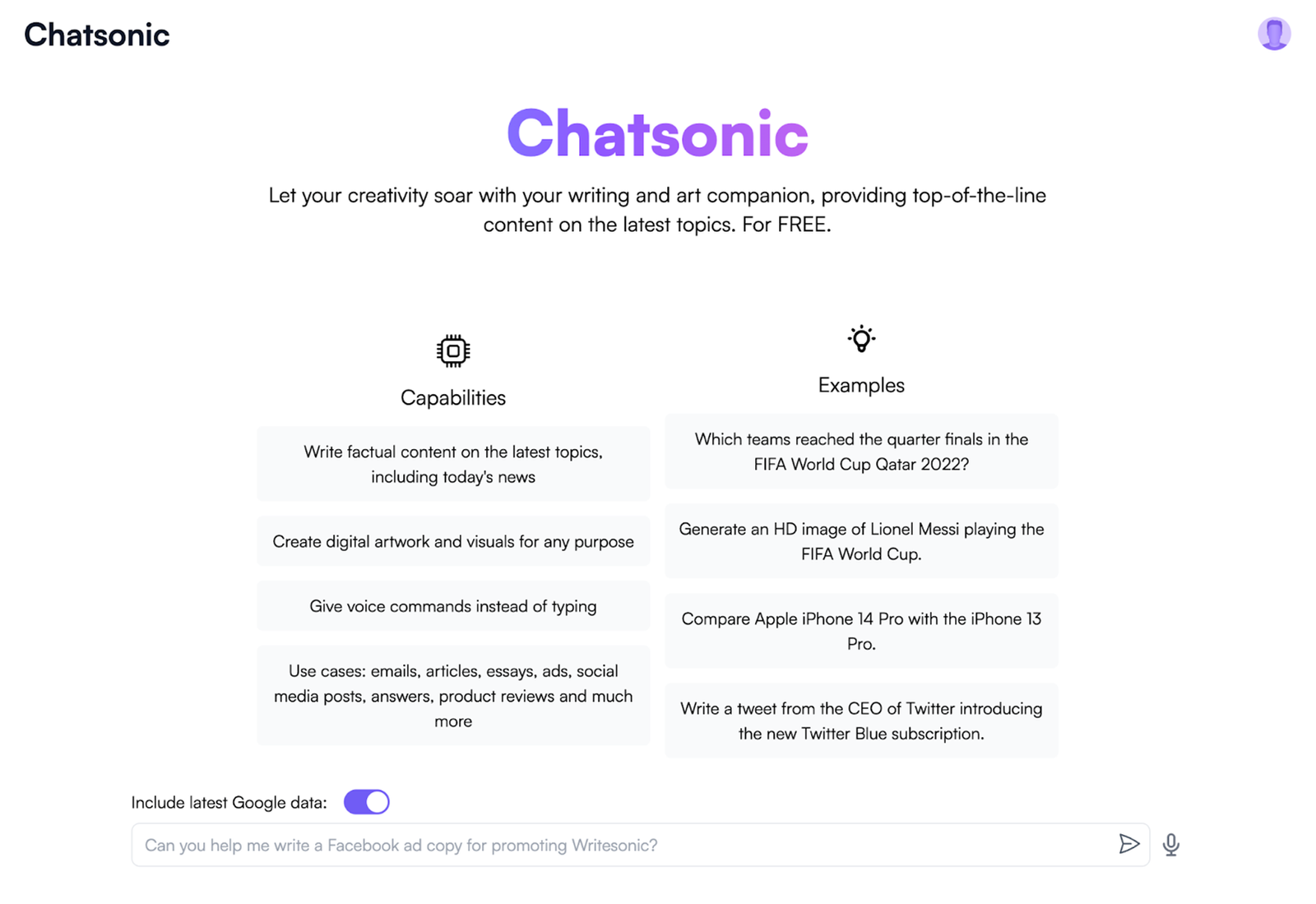 ChatSonic - Best ChatGPT Alternatives For Writing
