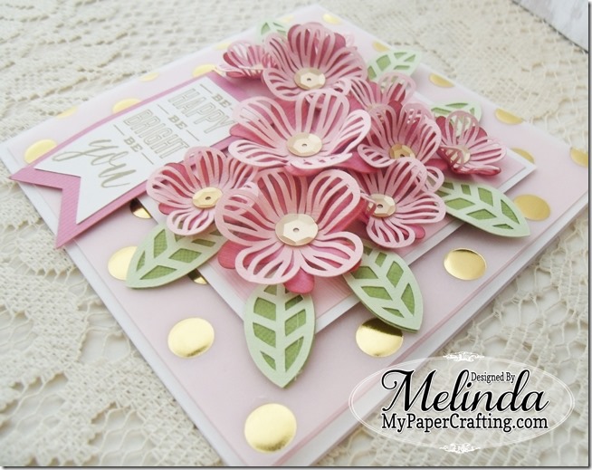 Cricut Cartridge Artistry Be Happy Floral Card