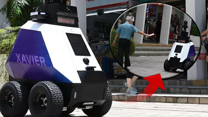 Singapur'da halkı tedirgin eden devriye robotları