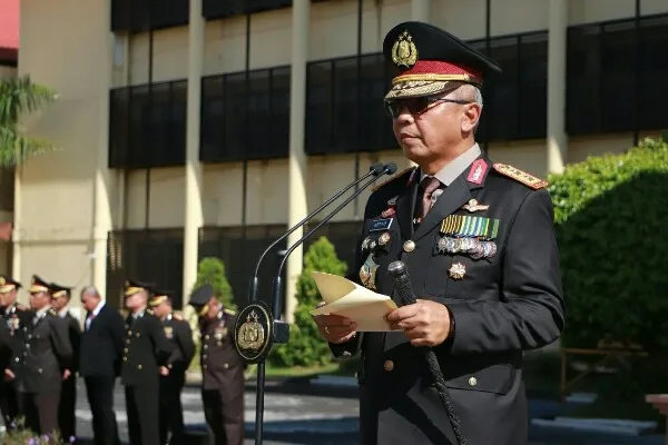 Upacara digelar di halaman Mako Polda Sulut dipimpin oleh Kapolda Sulut Irjen Pol Setyo Budiyanto, Jumat (10/11/2023). (Foto istimewa)