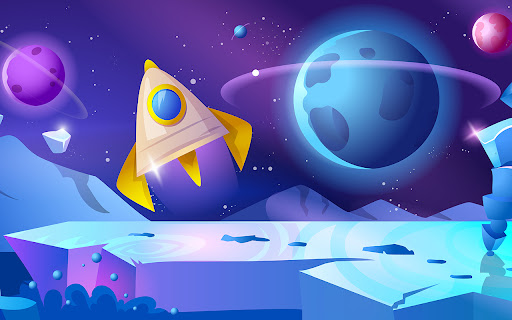 Cartoon Alien Planet Landscape screenshot 1