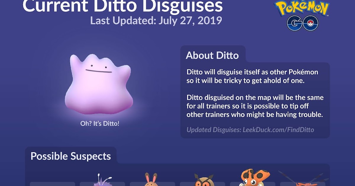 Current Ditto Disguises - Leek Duck