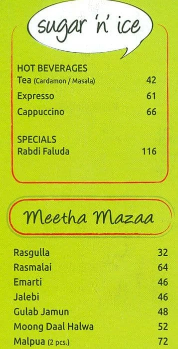 Haldiram's menu 