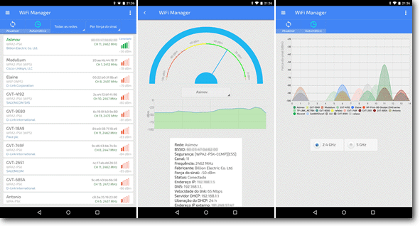 Otimize redes Wi-Fi com WiFi Manager & Analyzer