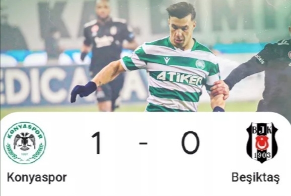 Konyaspor, Beşiktaş'ı 1-0 Mağlup etti