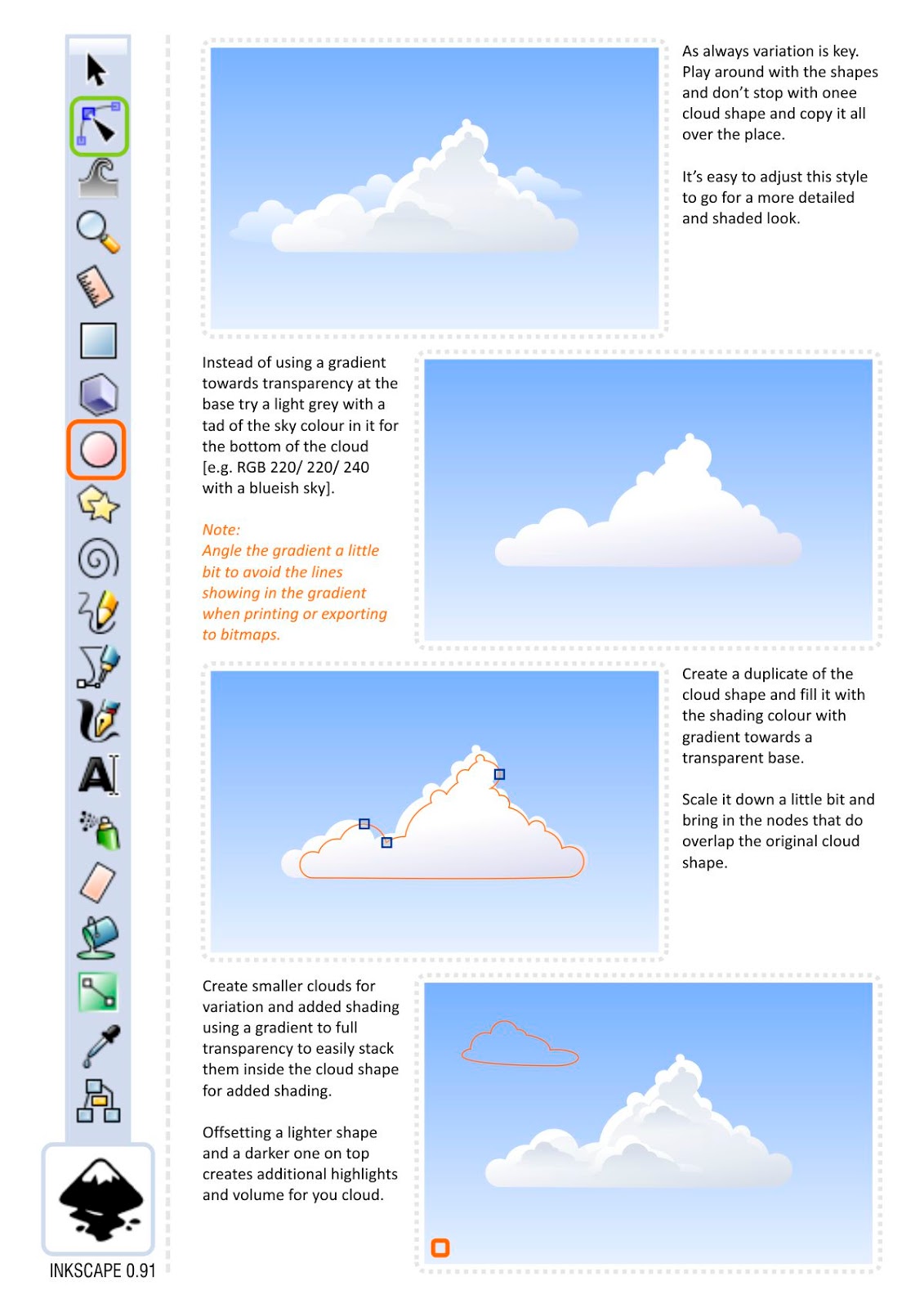 Creating Quick Clouds In Inkscape