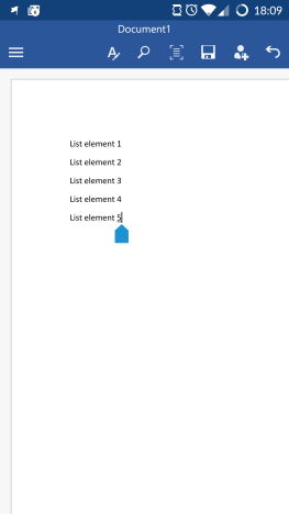 Android, Microsoft, Office, Word, список, упорядоченный, неупорядоченный, маркеры, числа, редактирование, параметры