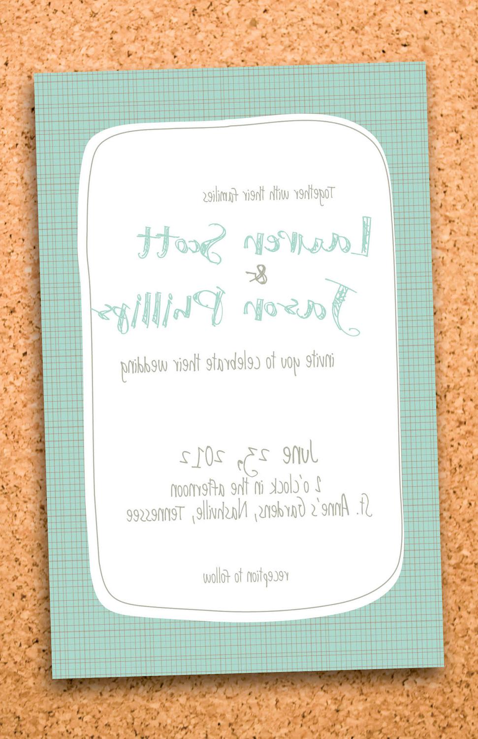 shabby chic wedding invitation