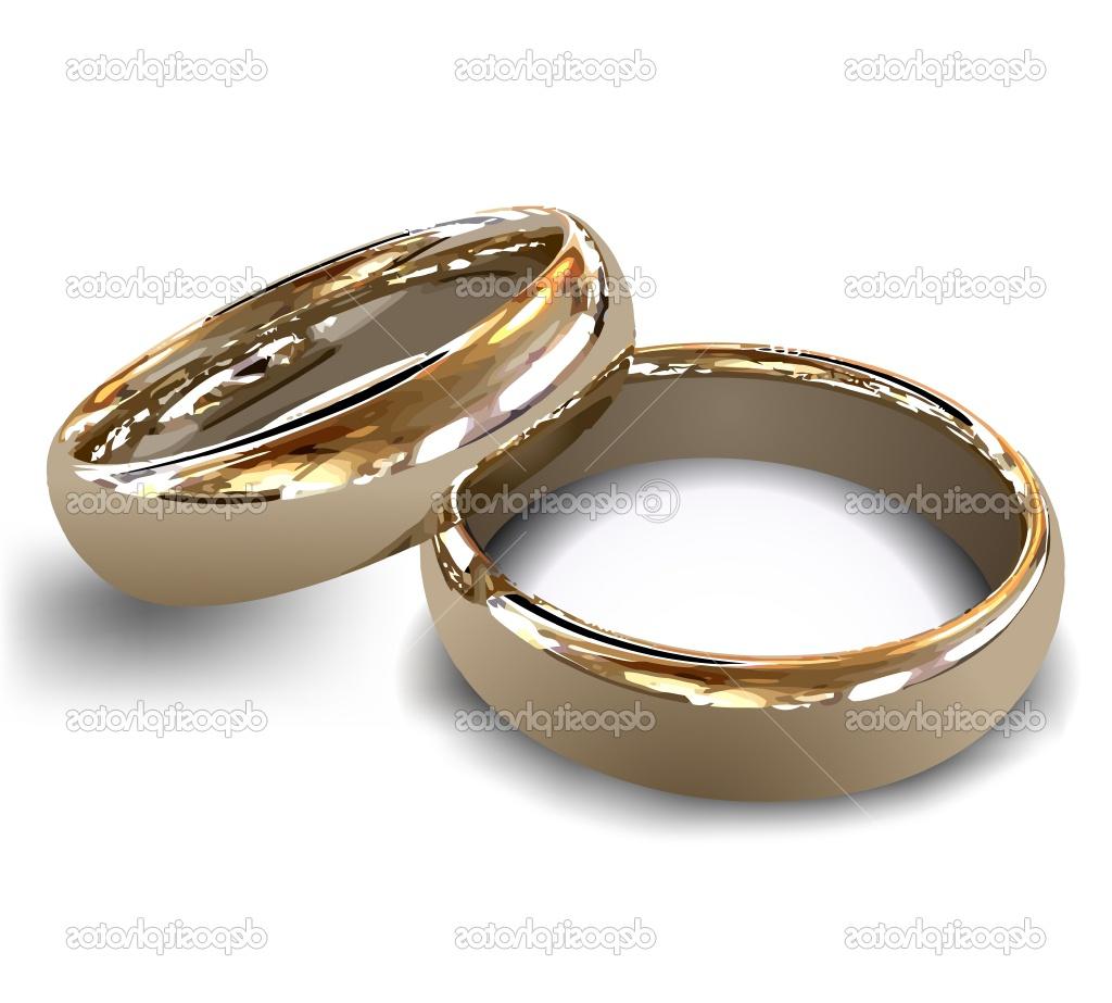 Female and male gold wedding