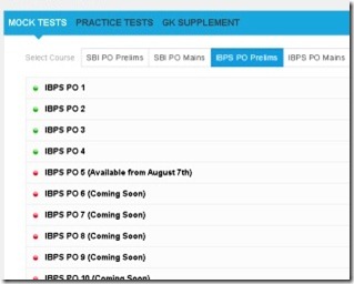 IBPS PO prelims mock tests,IBPS PO prelims online mock tests