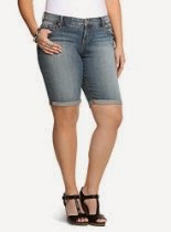 <br />Torrid Boyfriend Bermuda Shorts - Light Wash