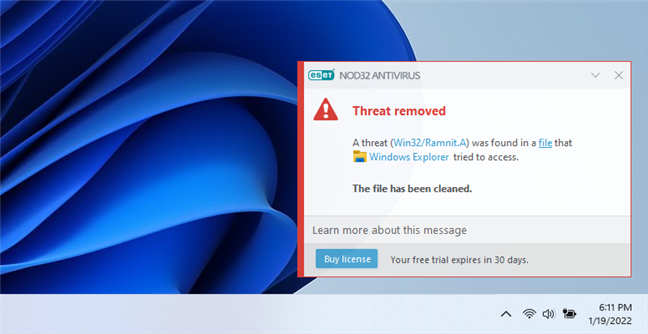 ESET NOD32 Antivirus ลบไวรัสออกจาก SSD แบบพกพา