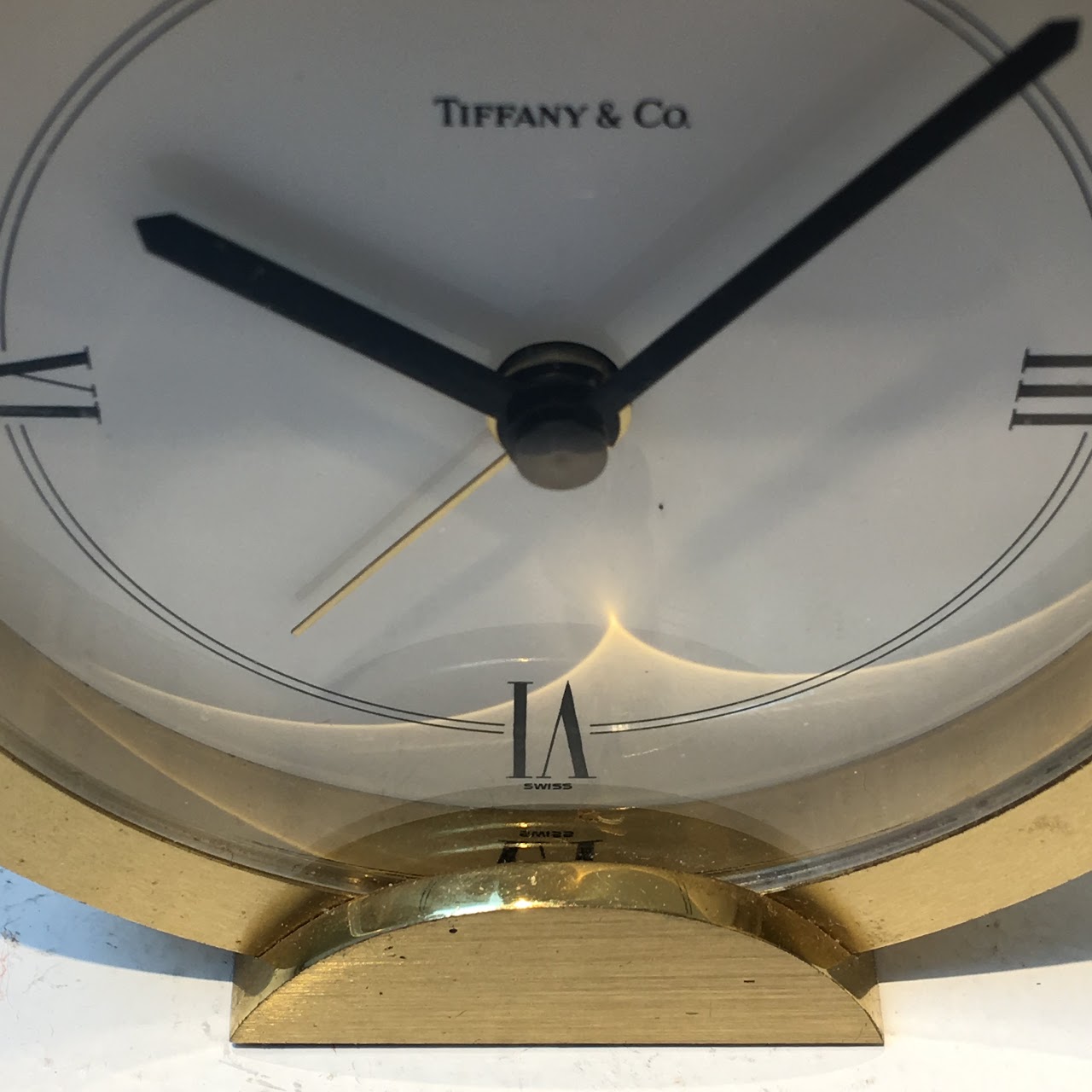 Tiffany & Co. Brass Desk Clock