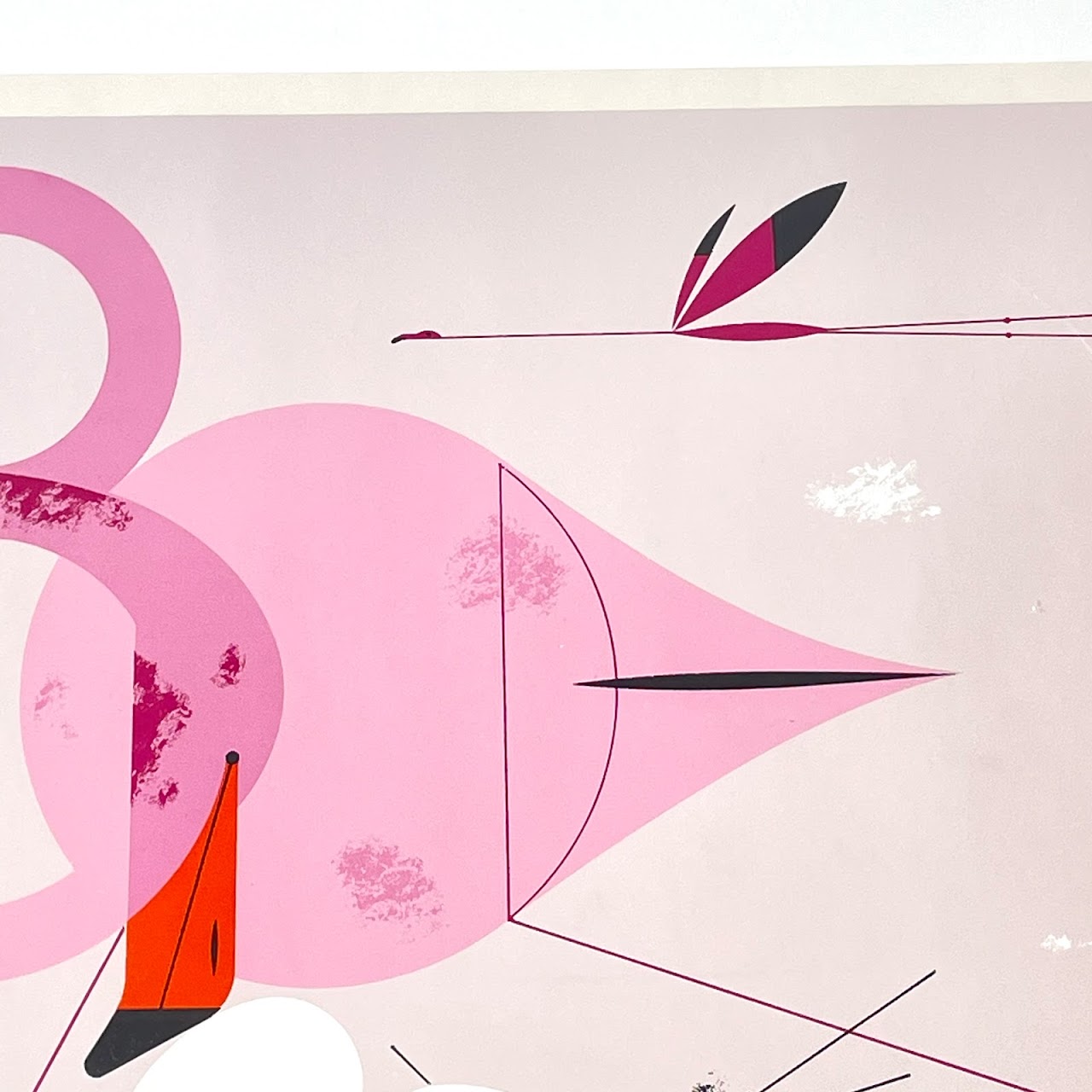 Charley Harper Signed 'Flamingos' Serigraph