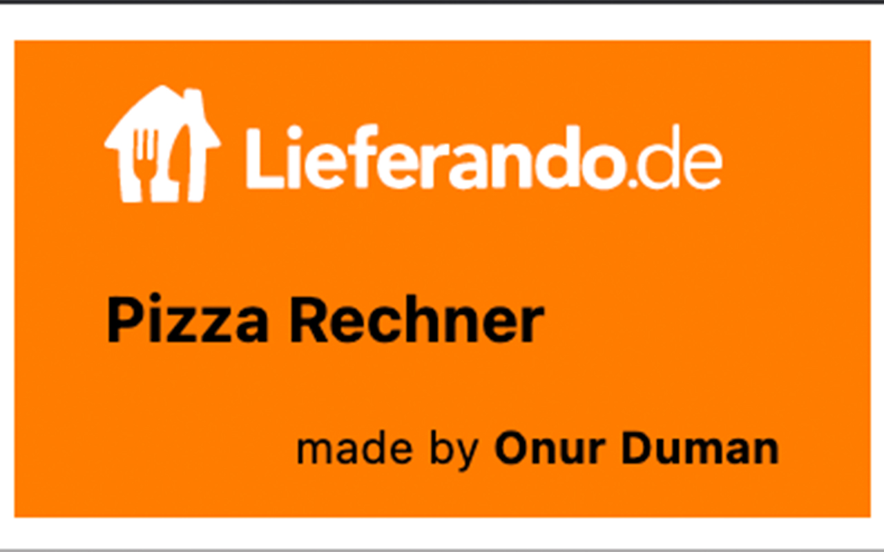 Lieferando - Pizza Rechner Preview image 0