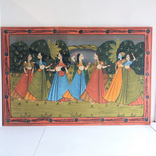 Indian Large Silk Painting