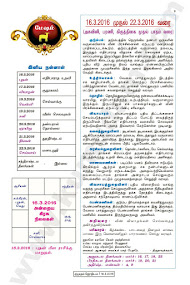 Kumudam Jothidam Raasi Palan - 16-3-2016 to 22-3-2016