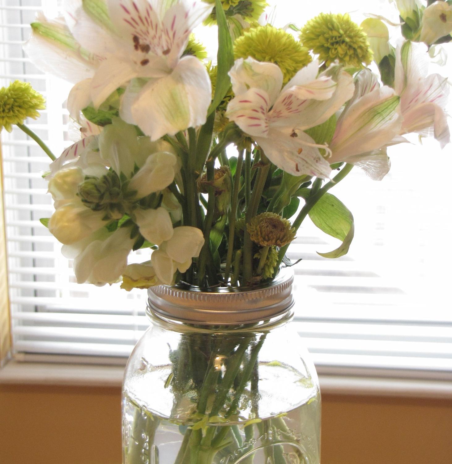 Canning Jar Flower Arrangement