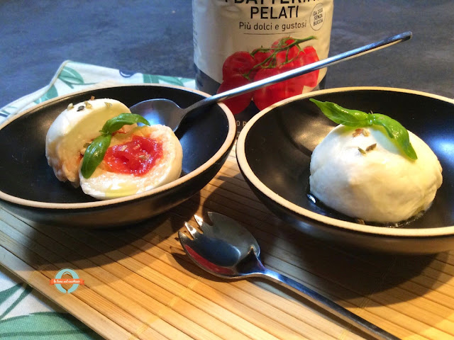 bocconcino di pomodoro datterino in mozzarella