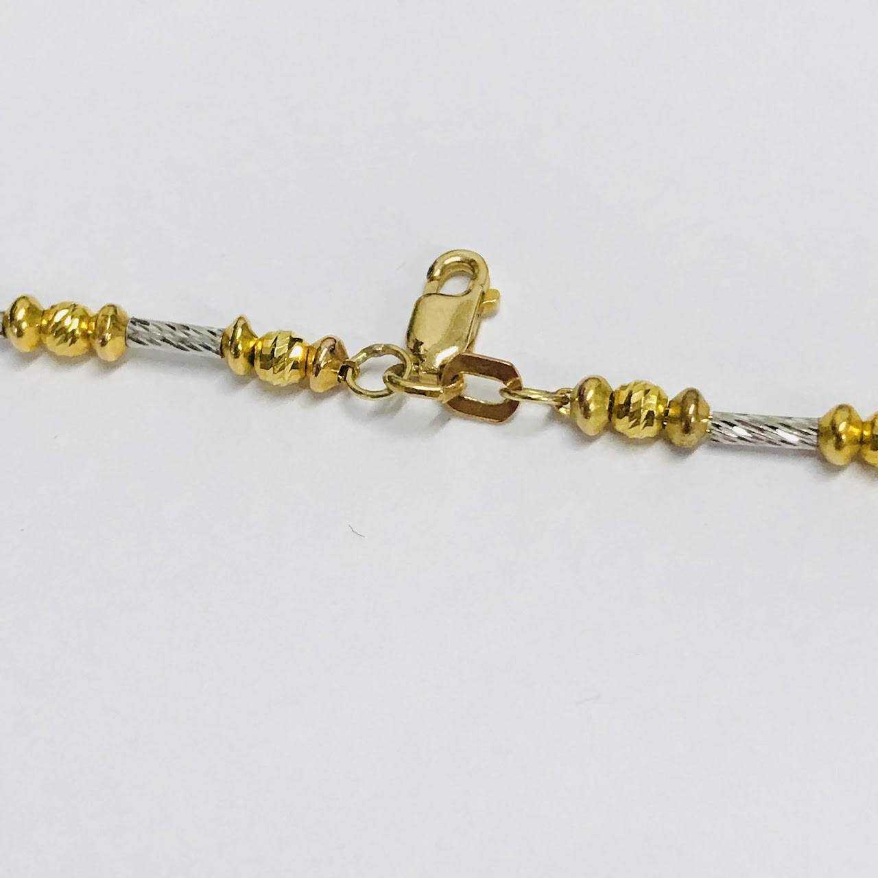 14K Yellow and White Gold Double Strand Bracelet