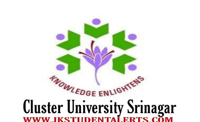 Cluster University Srinagar Online Exam Form Submission Notice for M.A. Education, M.Ed., and IG B.Ed-M.Ed 1st Semester