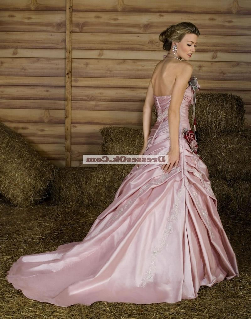 pink wedding dresses