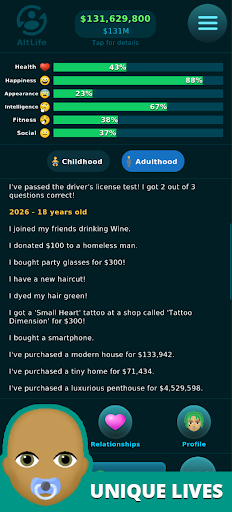 Screenshot AltLife - Life Simulator