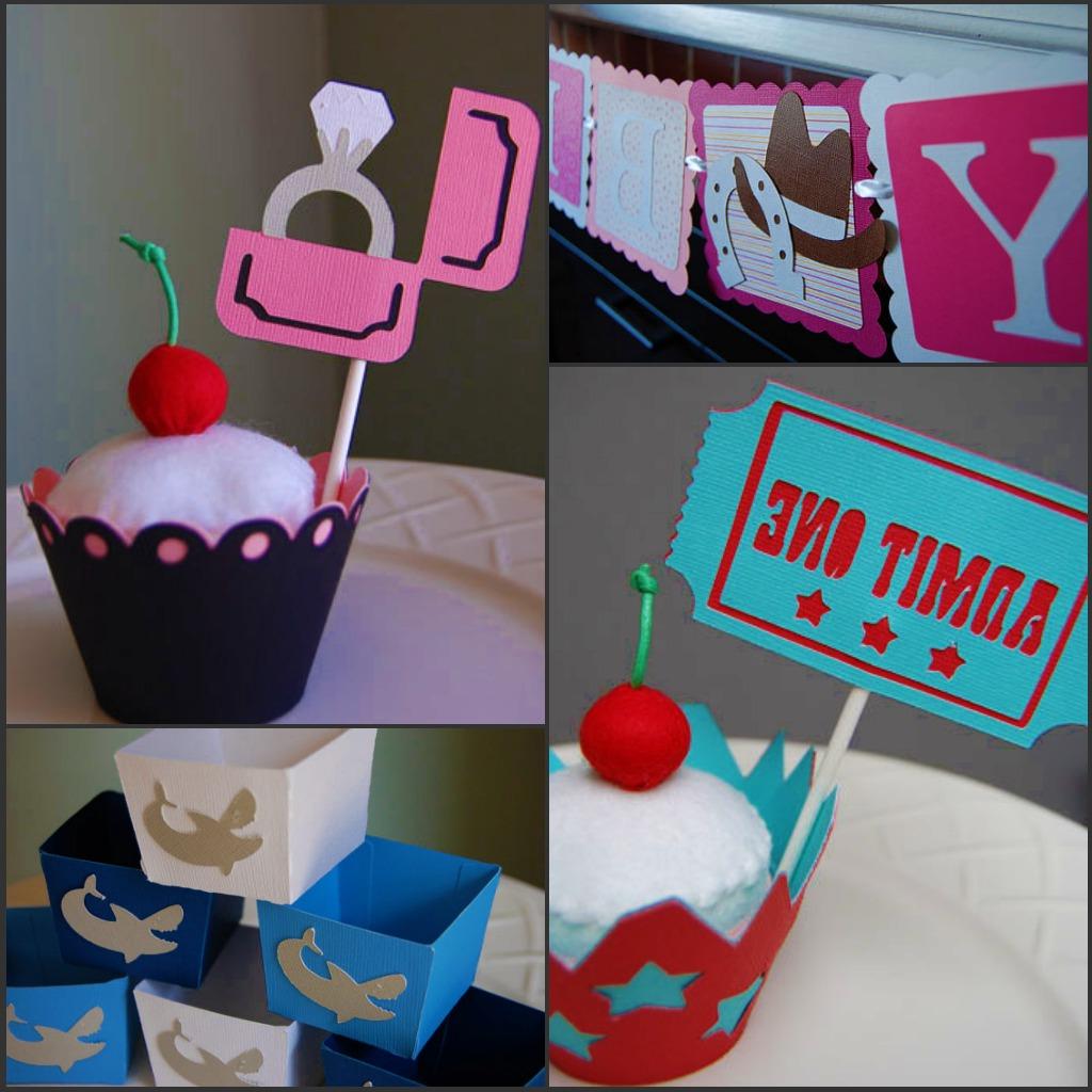 Cupcake toppers, banners