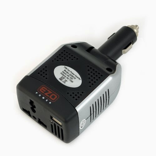  EZOPower 75W Car Power Inverter 12V-110V with USB Charging Port -1A for notebook computers, digital cameras, GPS, DVD players, PSP, cell phones, iPhone, iPod, PDAs