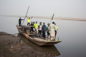 Passing the River Ravi on boat 