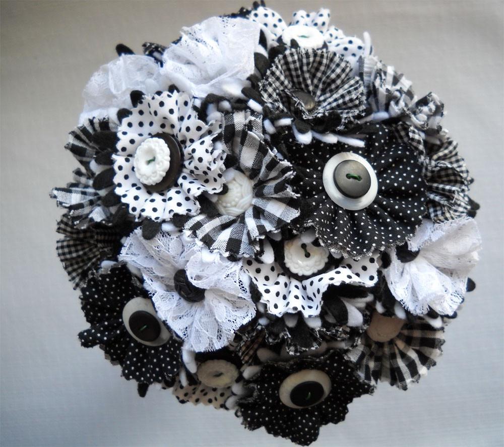 Black and White Button Lace