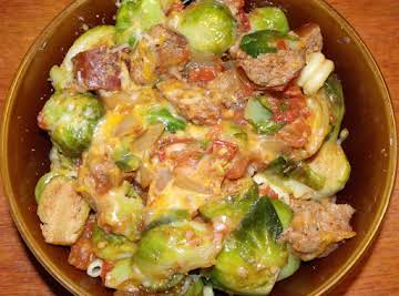 Italian Sausage and Brussel Sprouts Dinner