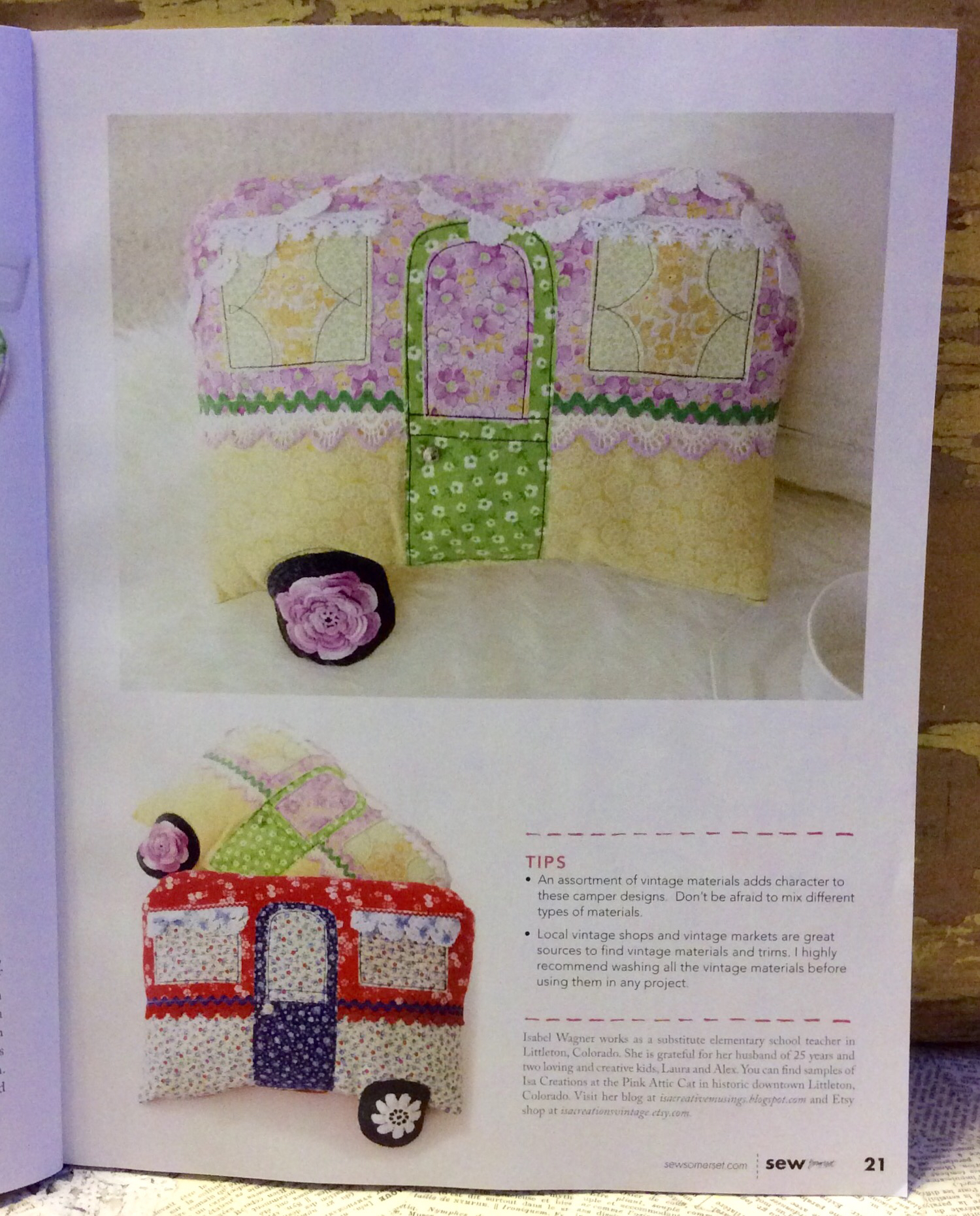 Isa Creative Musings: Published in the Winter Issue of Sew Somerset!