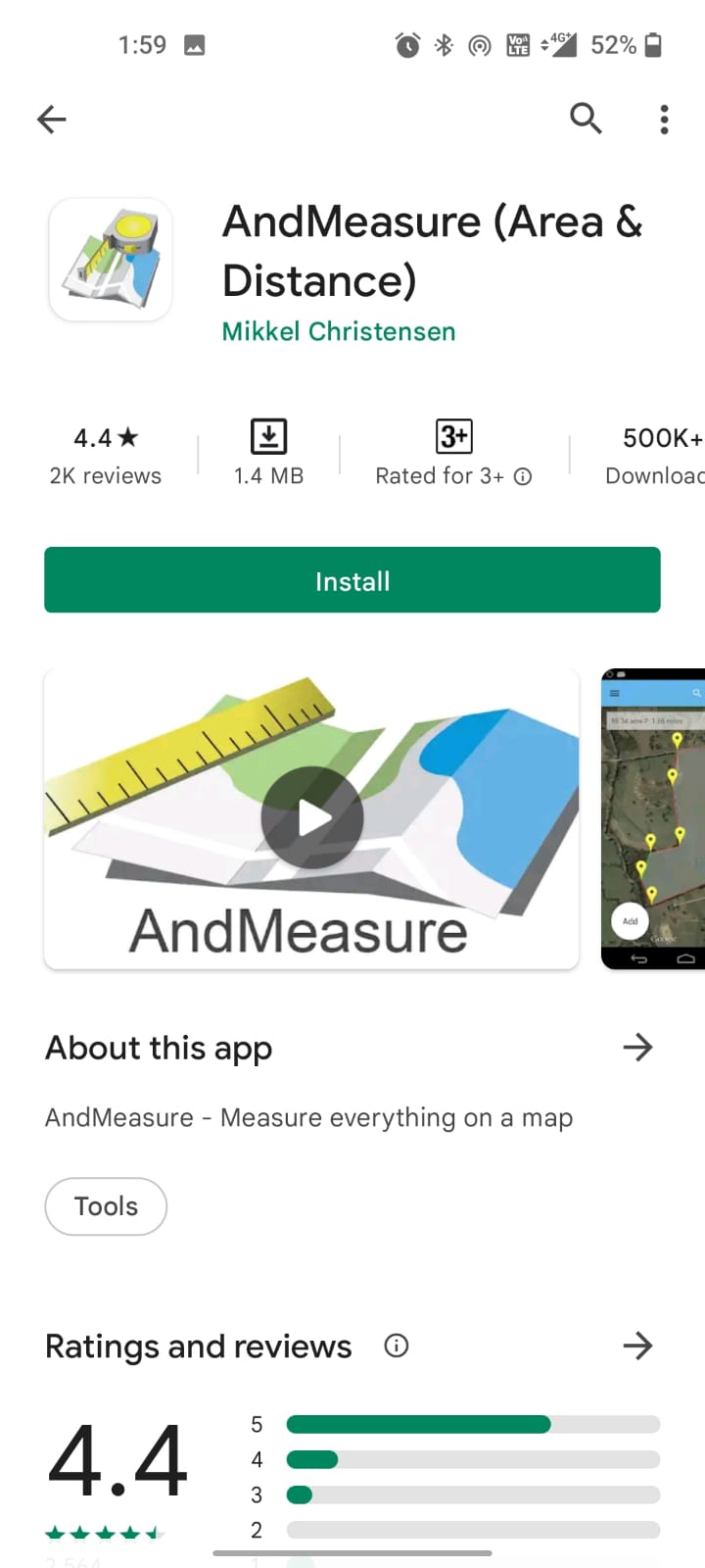 AndMeasure Area và Khoảng cách