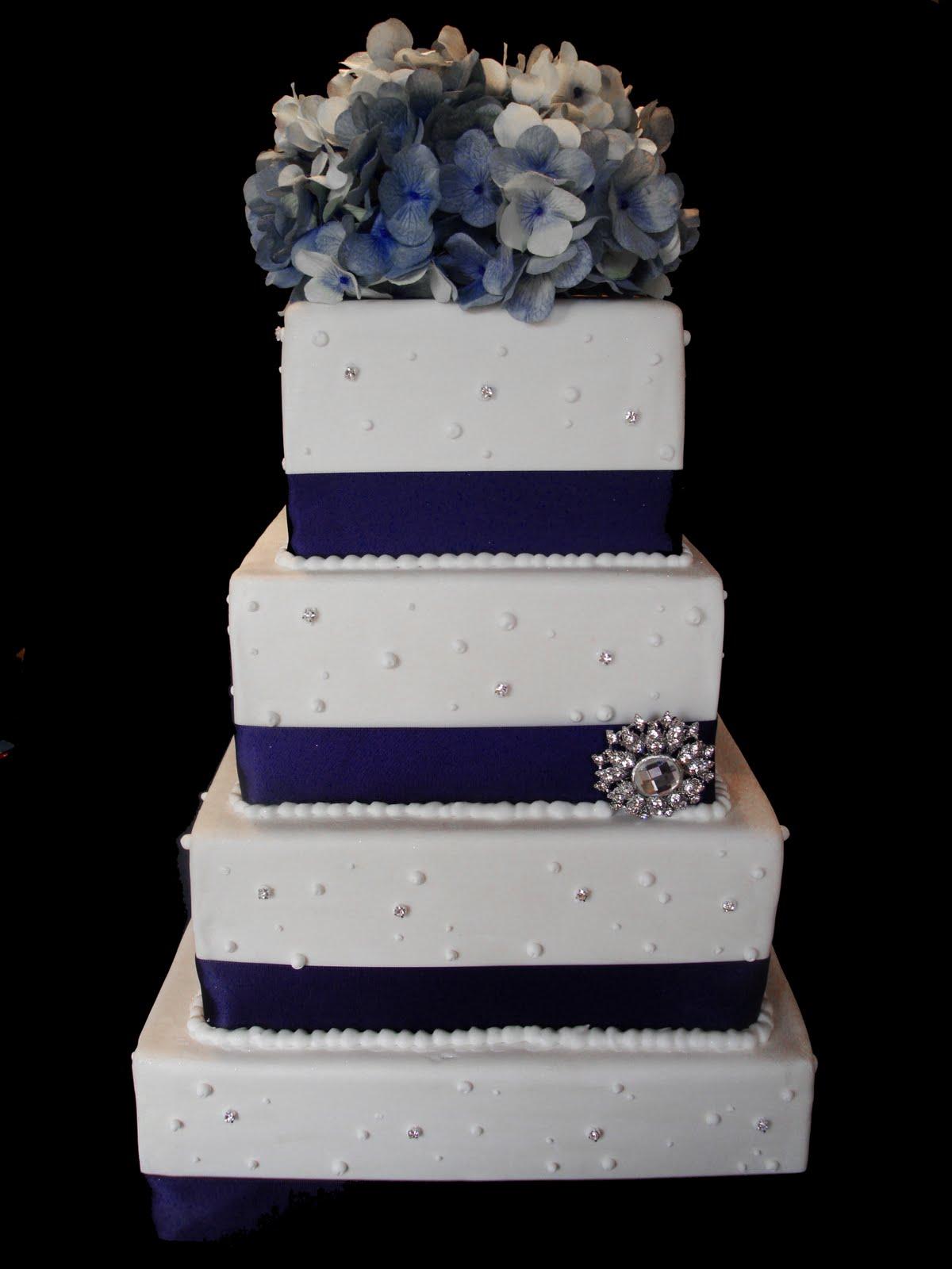 1 Navy Blue Wedding Cake