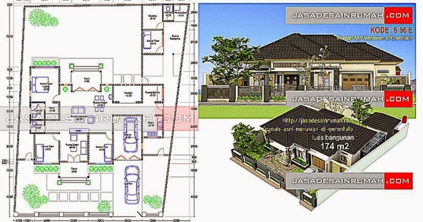 Gambar Desain Rumah  Dengan Kontur Tanah Tidak Rata 