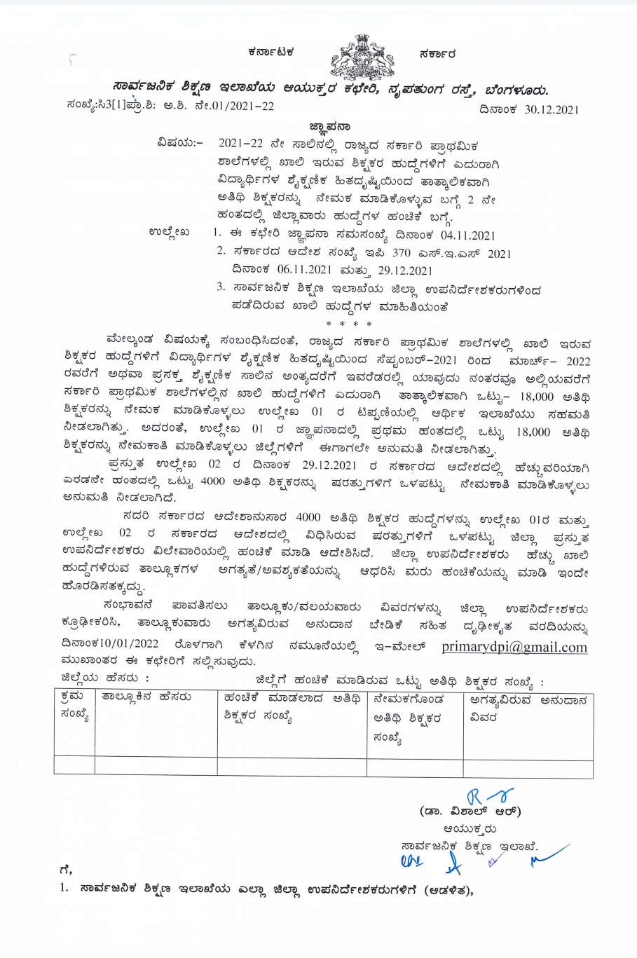 Orders for the recruitment of 4000 Guest Teachers for the second phase from the academic interest