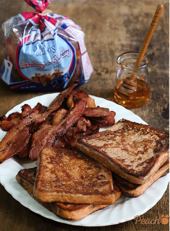 French Toast Made with Gardenia Strawberry & Blueberry Double Delights