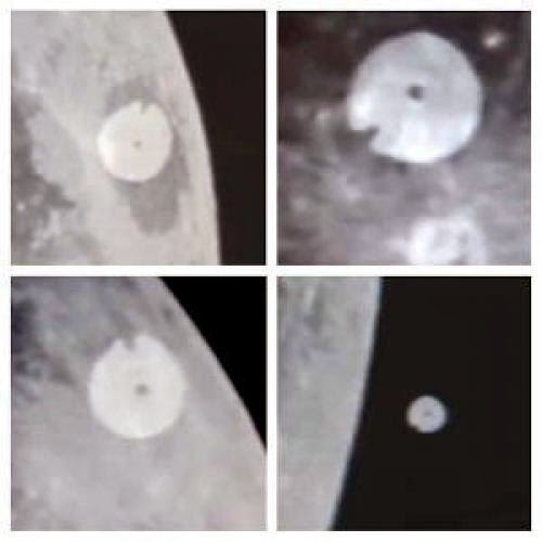 Giant Disc Shaped Ufo Filmed Over The Moon Just Like The Nasa Tether Incident Ufos