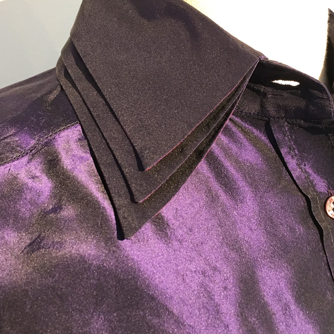 Etro Triple Collar Iridescent Blouse