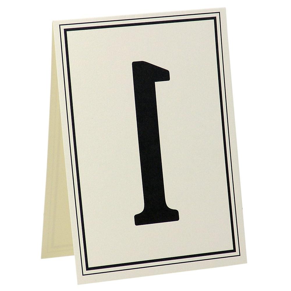 Ivory black table number 1-10